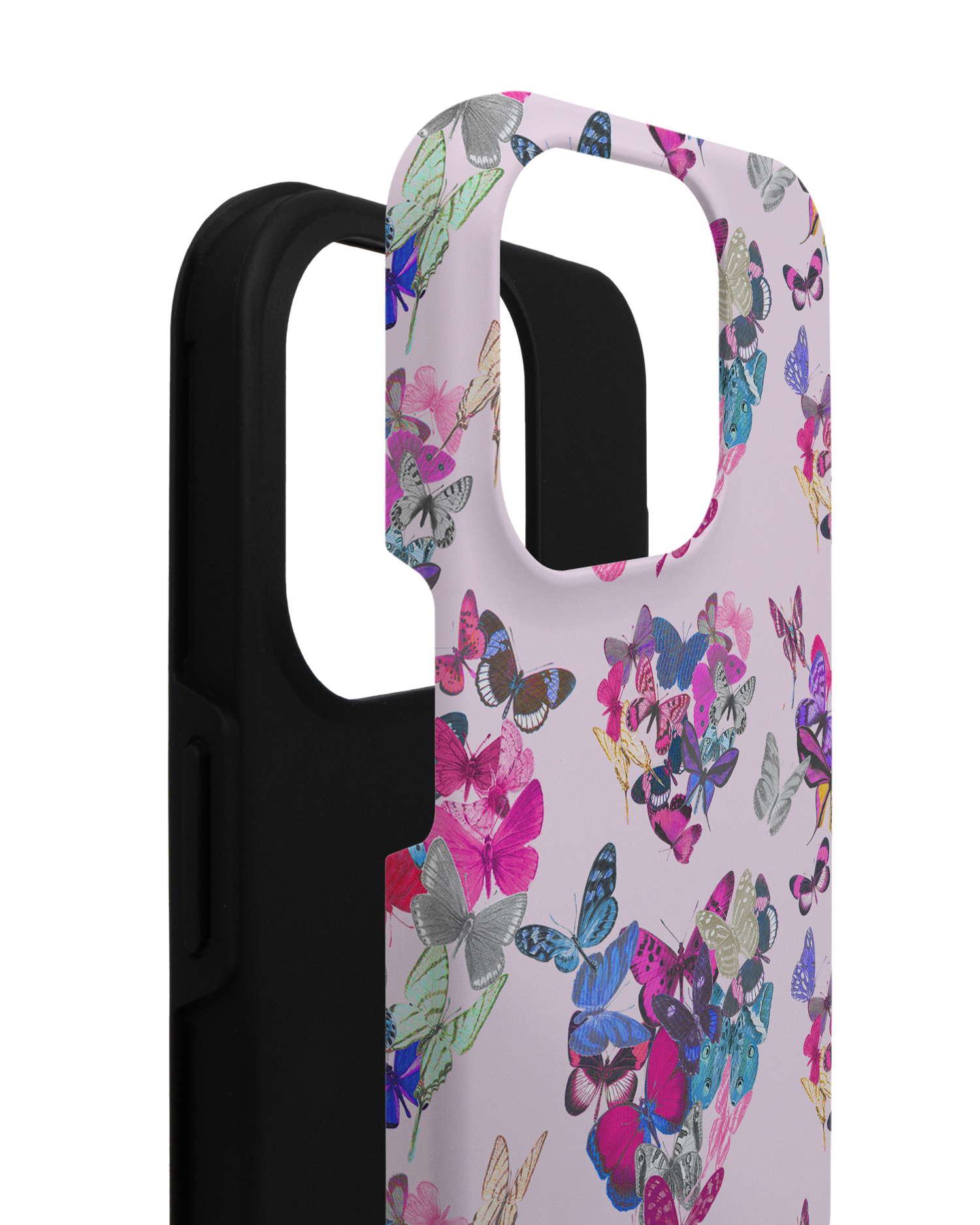 Butterfly Love Premium Phone Case for Apple iPhone 14 Pro consisting of 2 parts