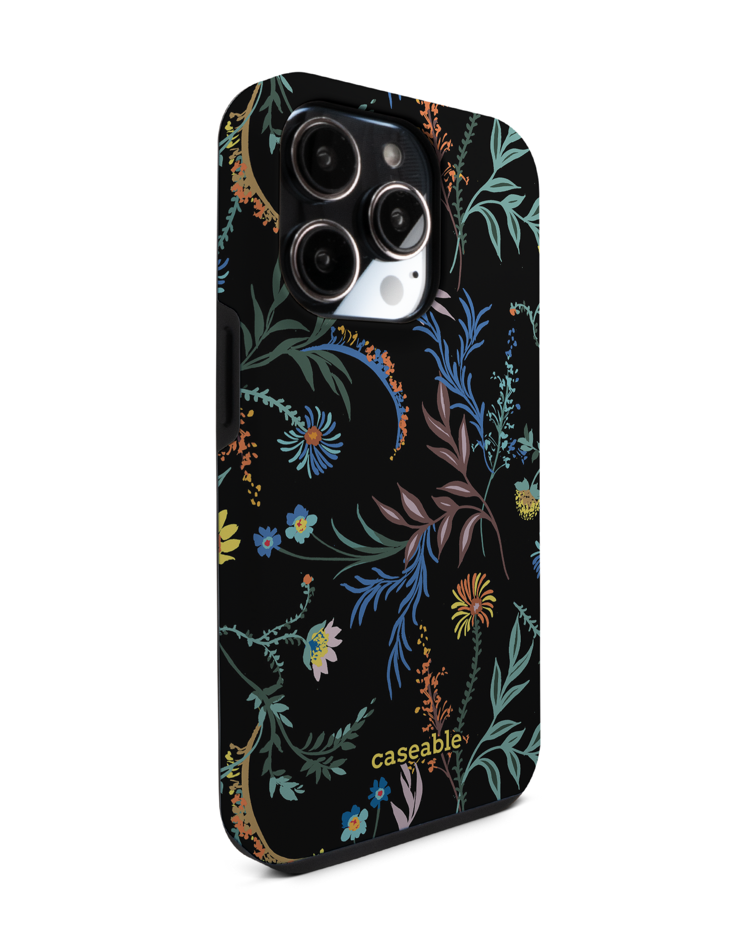 Woodland Spring Floral Premium Phone Case for Apple iPhone 14 Pro: View from the left side