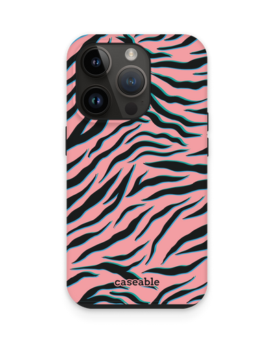 Pink Zebra Premium Phone Case for Apple iPhone 14 Pro