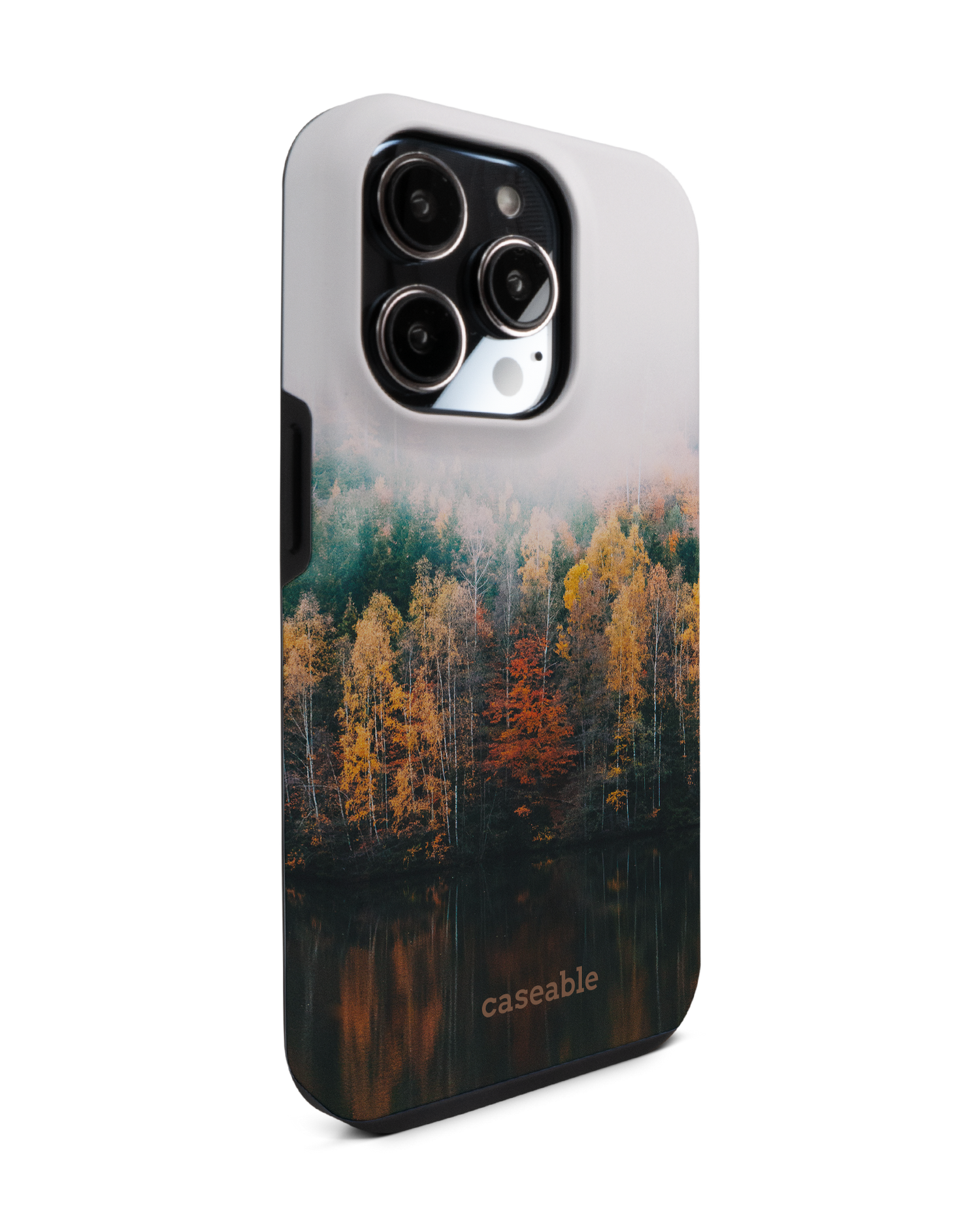 Fall Fog Premium Phone Case for Apple iPhone 14 Pro: View from the left side