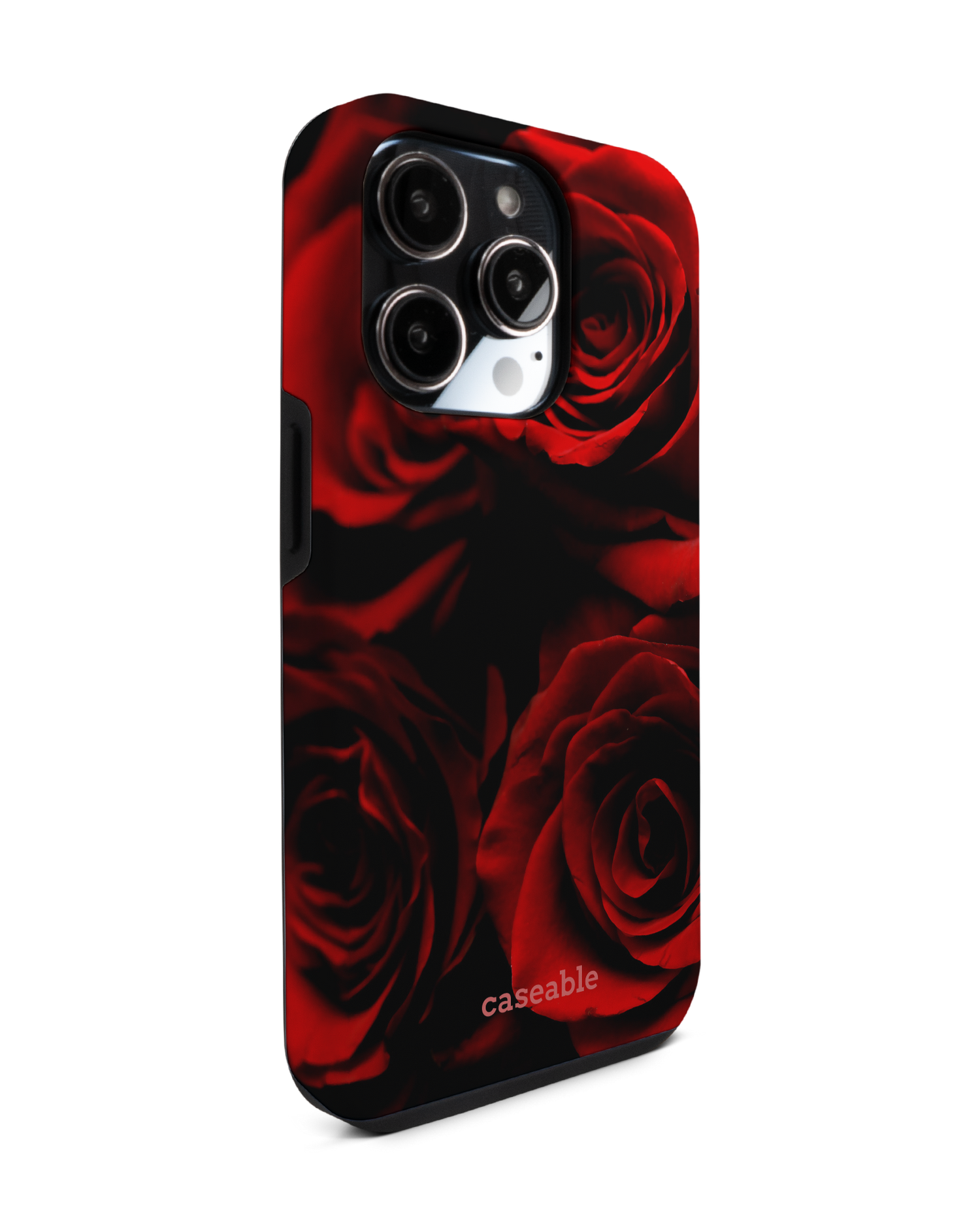 Red Roses Premium Phone Case for Apple iPhone 14 Pro: View from the left side