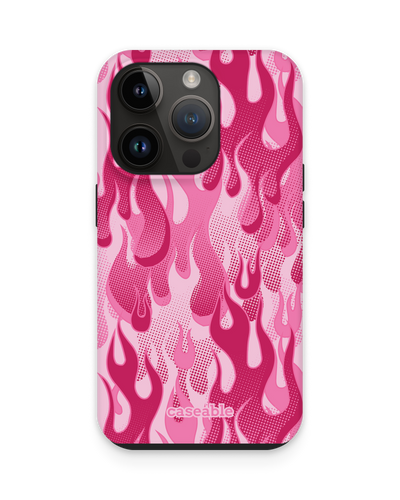 Pink Flames Premium Phone Case for Apple iPhone 14 Pro