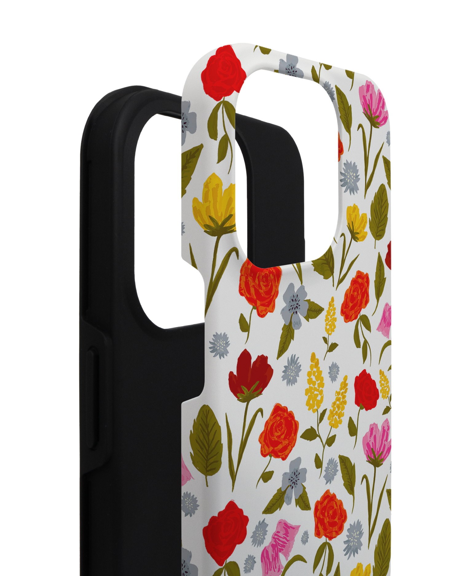 Botanical Beauties Premium Phone Case for Apple iPhone 14 Pro consisting of 2 parts