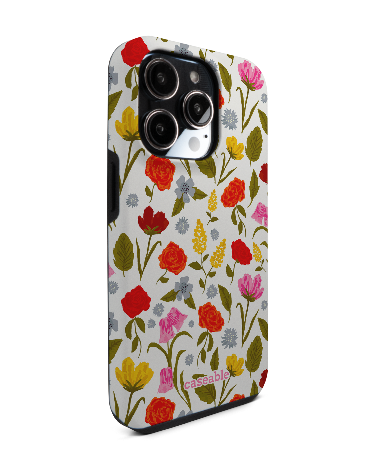 Botanical Beauties Premium Phone Case for Apple iPhone 14 Pro: View from the left side