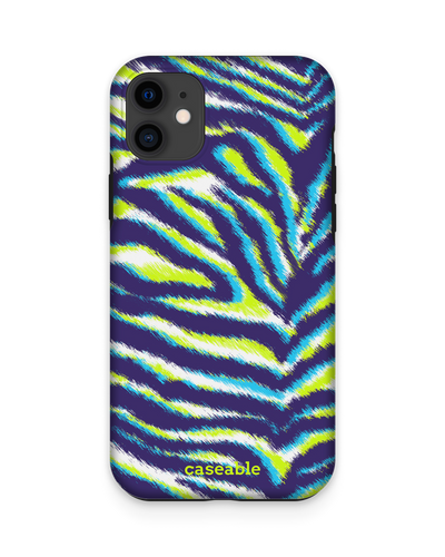 Neon Zebra Premium Phone Case Apple iPhone 11
