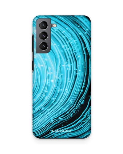 Turquoise Ripples Premium Phone Case Samsung Galaxy S21 Plus
