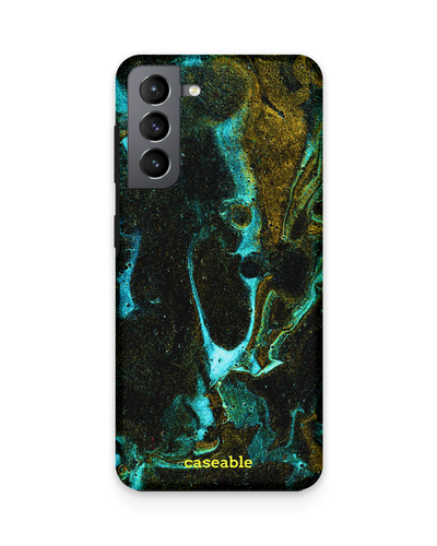 Mint Gold Marble Sparkle Premium Phone Case Samsung Galaxy S21 Plus
