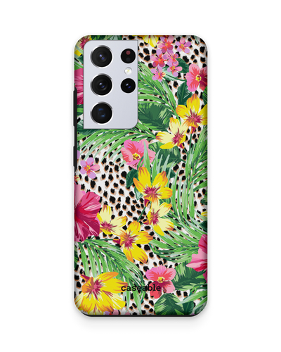 Tropical Cheetah Premium Phone Case Samsung Galaxy S21 Ultra