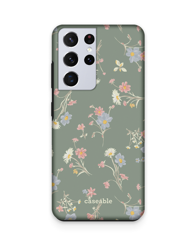 Wild Flower Sprigs Premium Phone Case Samsung Galaxy S21 Ultra