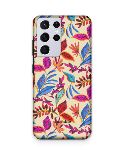 Painterly Spring Leaves Premium Phone Case Samsung Galaxy S21 Ultra