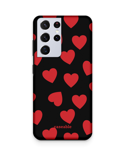 Repeating Hearts Premium Phone Case Samsung Galaxy S21 Ultra