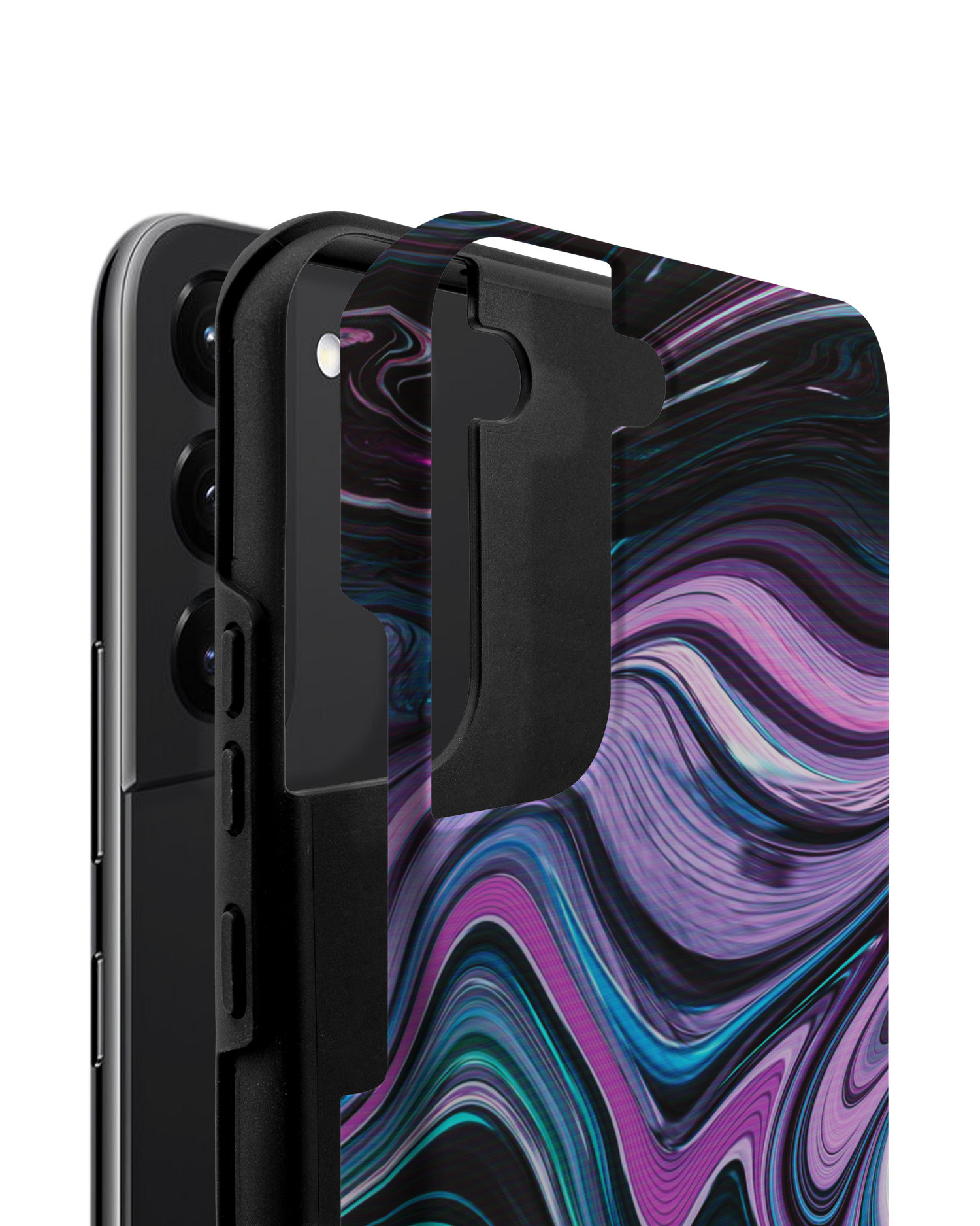 Digital Swirl Premium Phone Case Samsung Galaxy S22 Plus 5G consisting of 2 parts