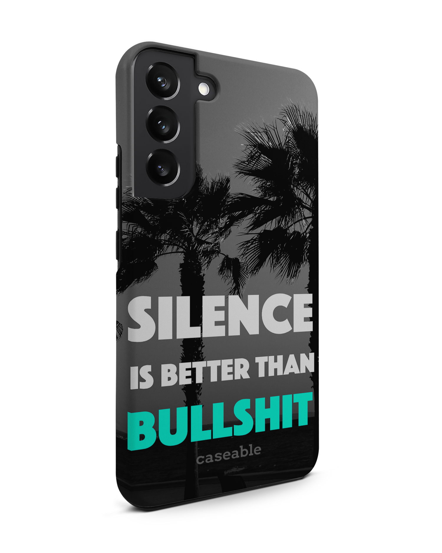 Silence is Better Premium Phone Case Samsung Galaxy S22 Plus 5G: View from the left side