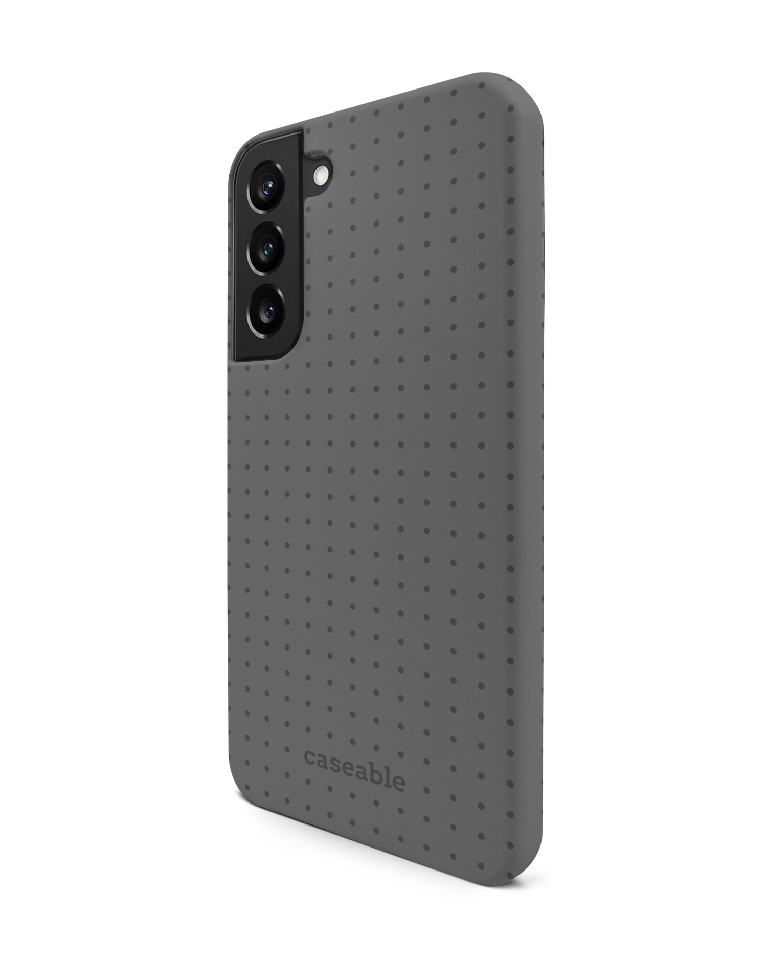 Dot Grid Grey Premium Phone Case Samsung Galaxy S22 Plus 5G: View from the right side