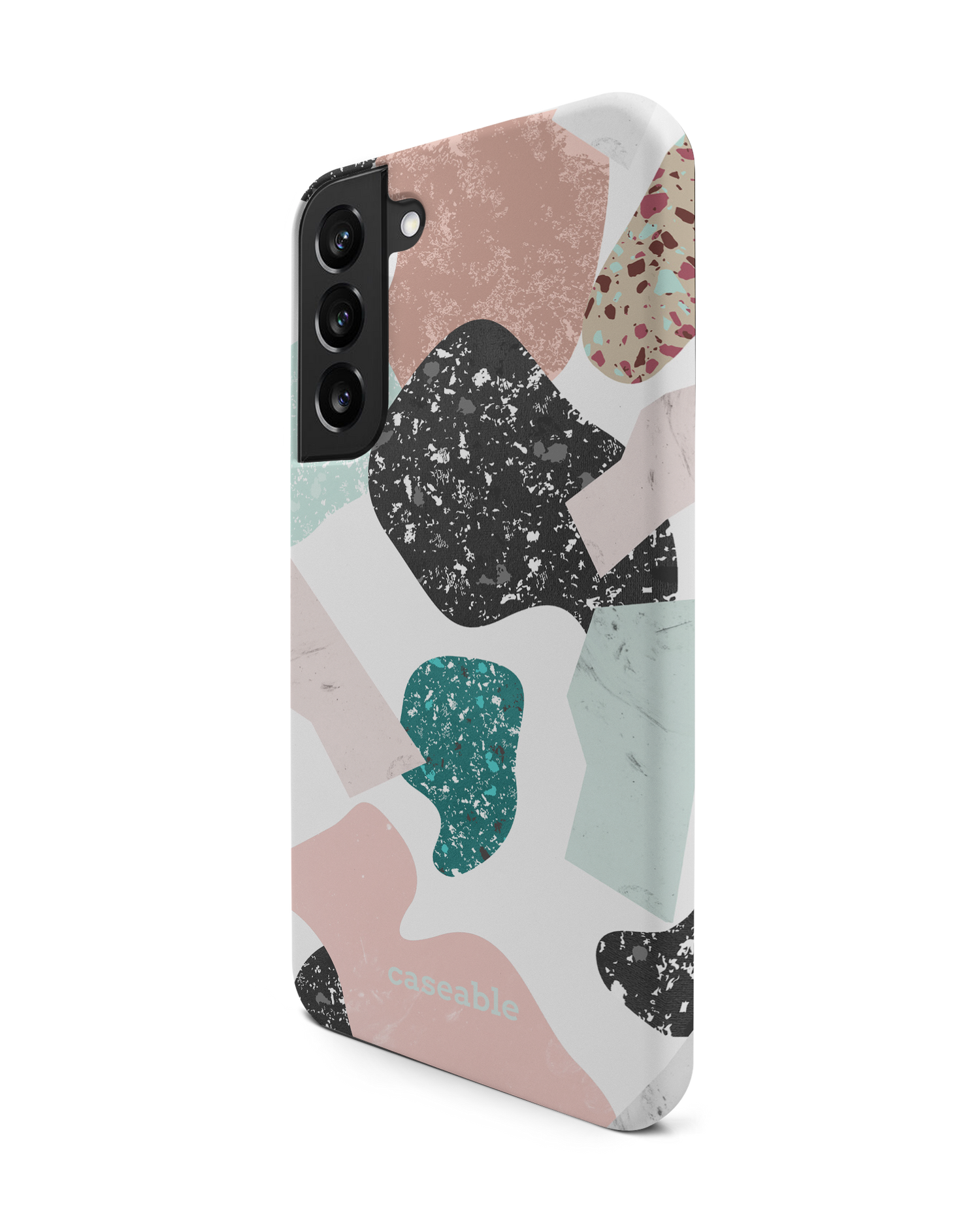 Scattered Shapes Premium Phone Case Samsung Galaxy S22 Plus 5G: View from the right side