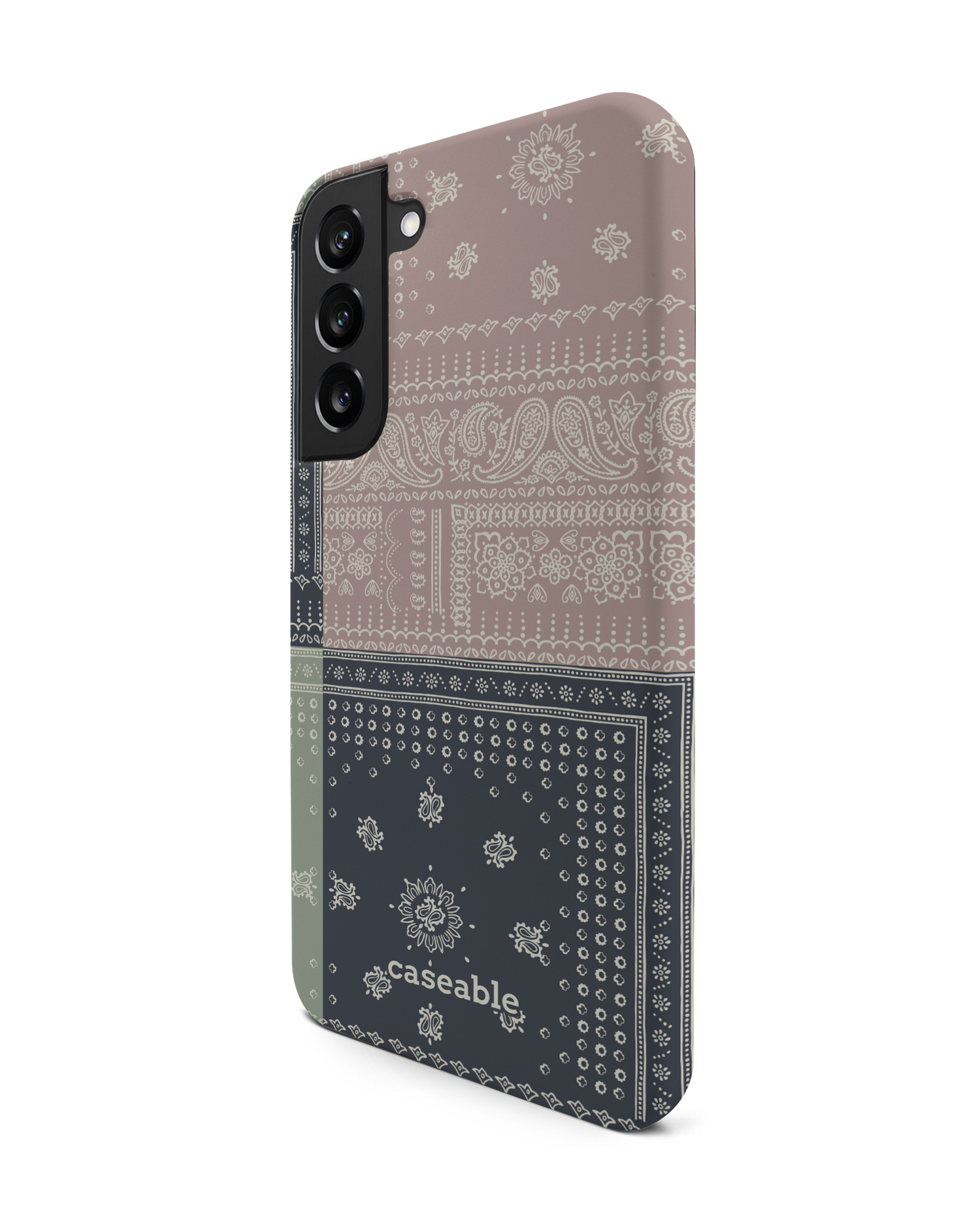 Bandana Patchwork Premium Phone Case Samsung Galaxy S22 Plus 5G: View from the right side
