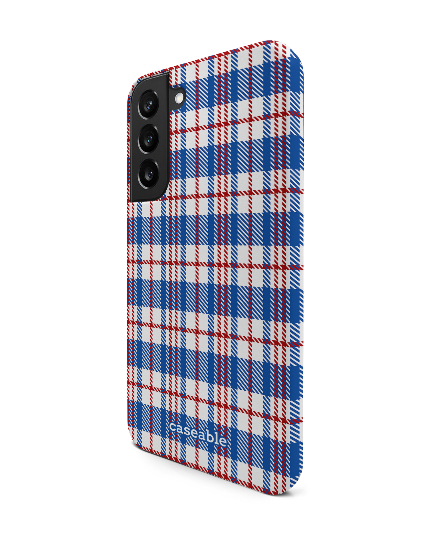 Plaid Market Bag Premium Phone Case Samsung Galaxy S22 Plus 5G: View from the right side