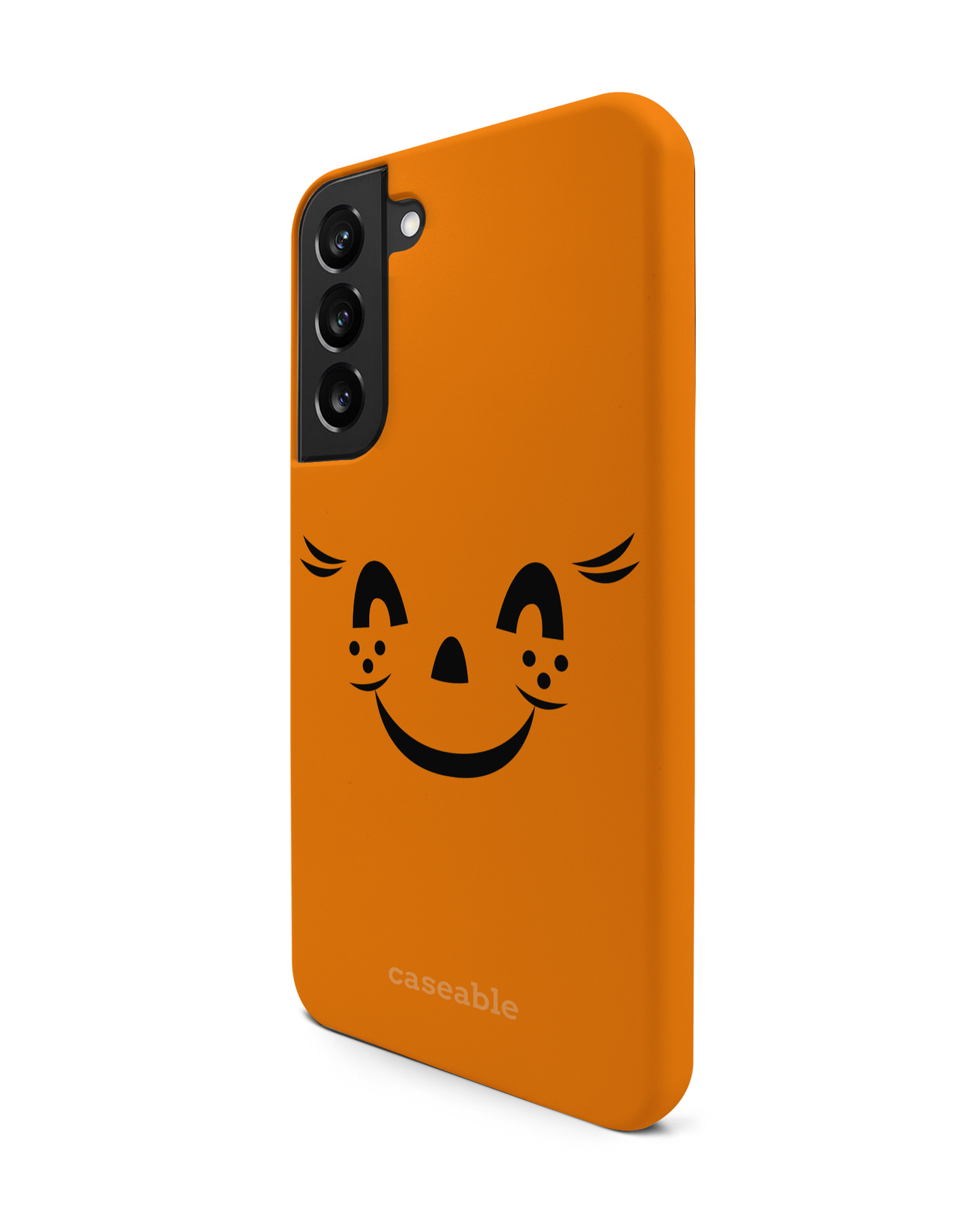 Pumpkin Smiles Premium Phone Case Samsung Galaxy S22 Plus 5G: View from the right side