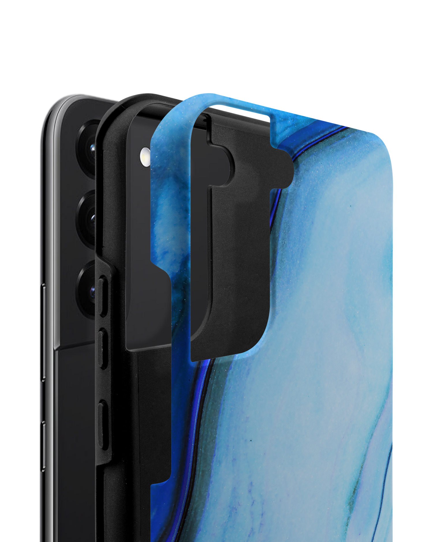 Cool Blues Premium Phone Case Samsung Galaxy S22 Plus 5G consisting of 2 parts