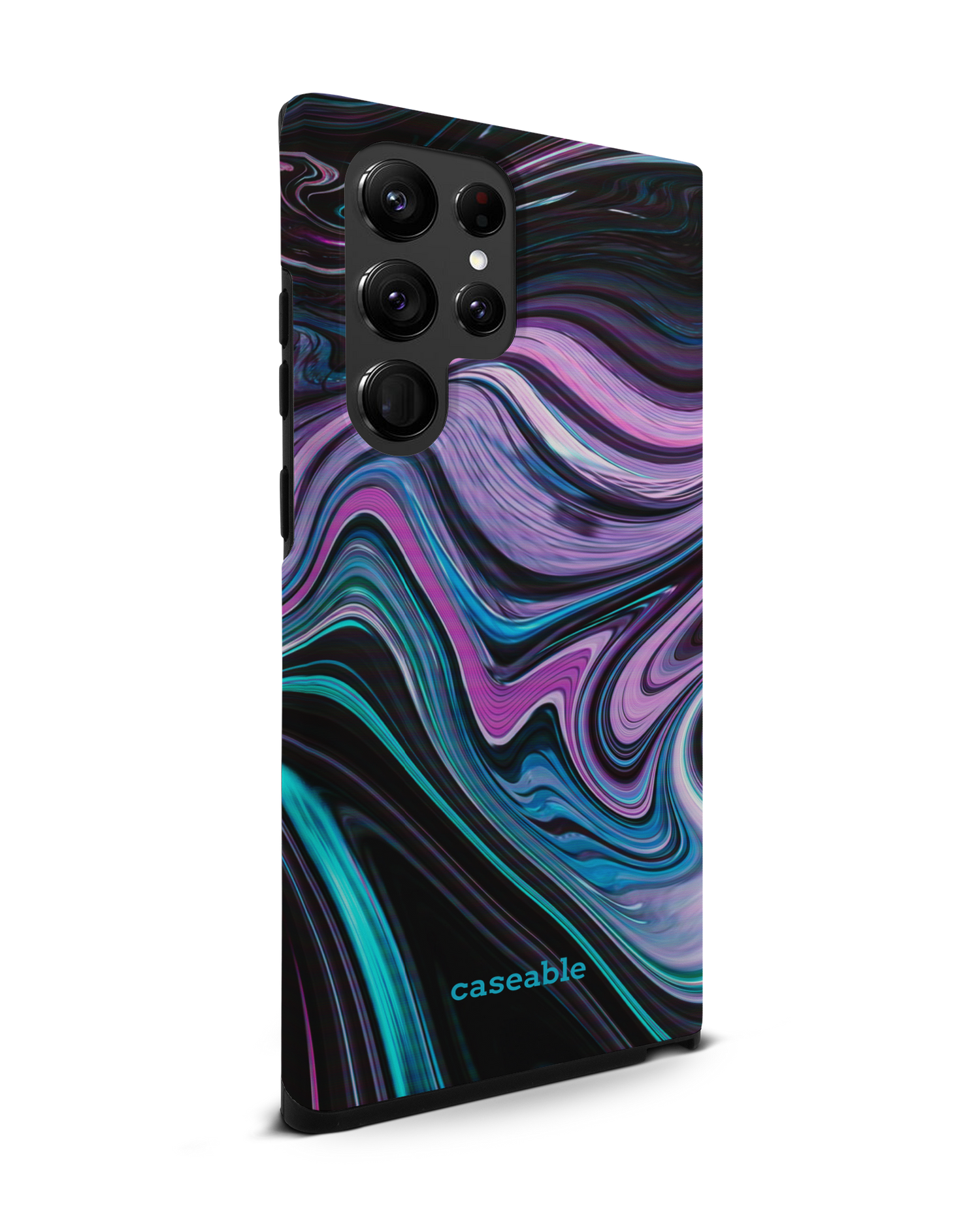 Digital Swirl Premium Phone Case Samsung Galaxy S22 Ultra 5G: View from the left side