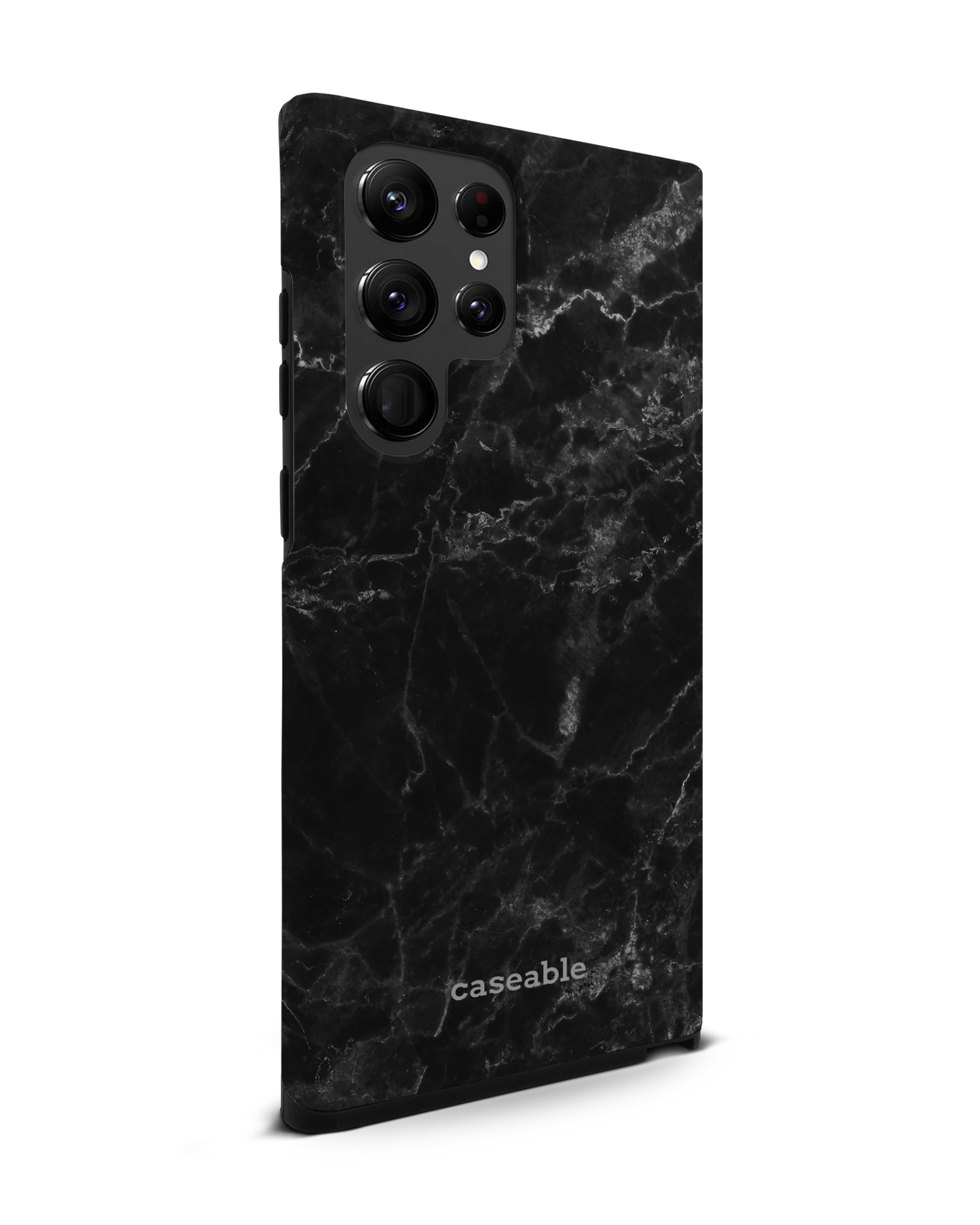 Midnight Marble Premium Phone Case Samsung Galaxy S22 Ultra 5G: View from the left side