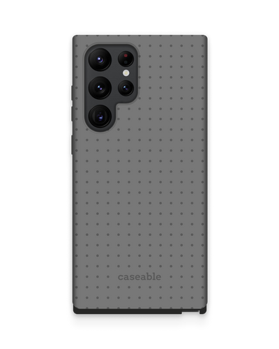 Dot Grid Grey Premium Phone Case Samsung Galaxy S22 Ultra 5G
