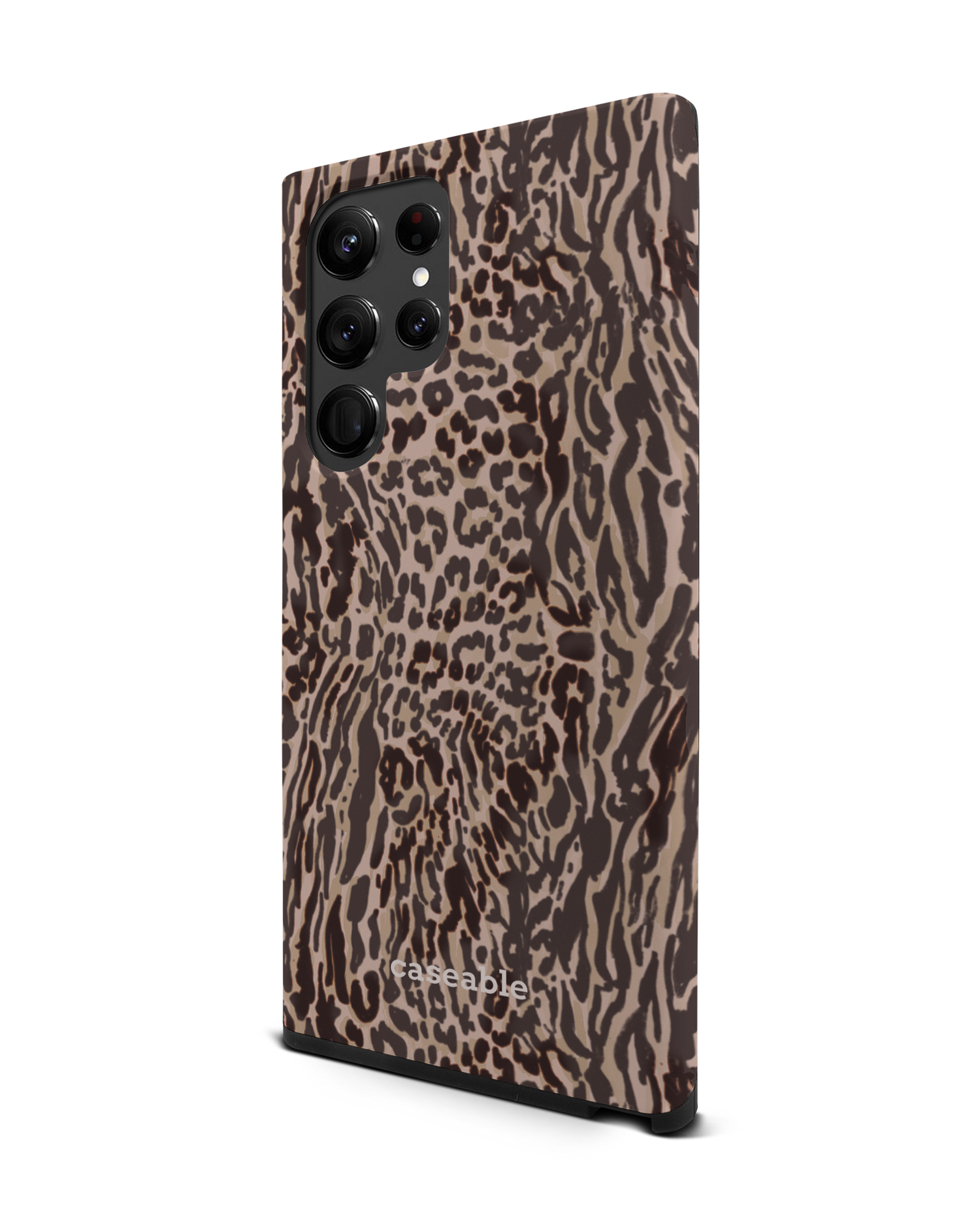 Animal Skin Tough Love Premium Phone Case Samsung Galaxy S22 Ultra 5G: View from the right side