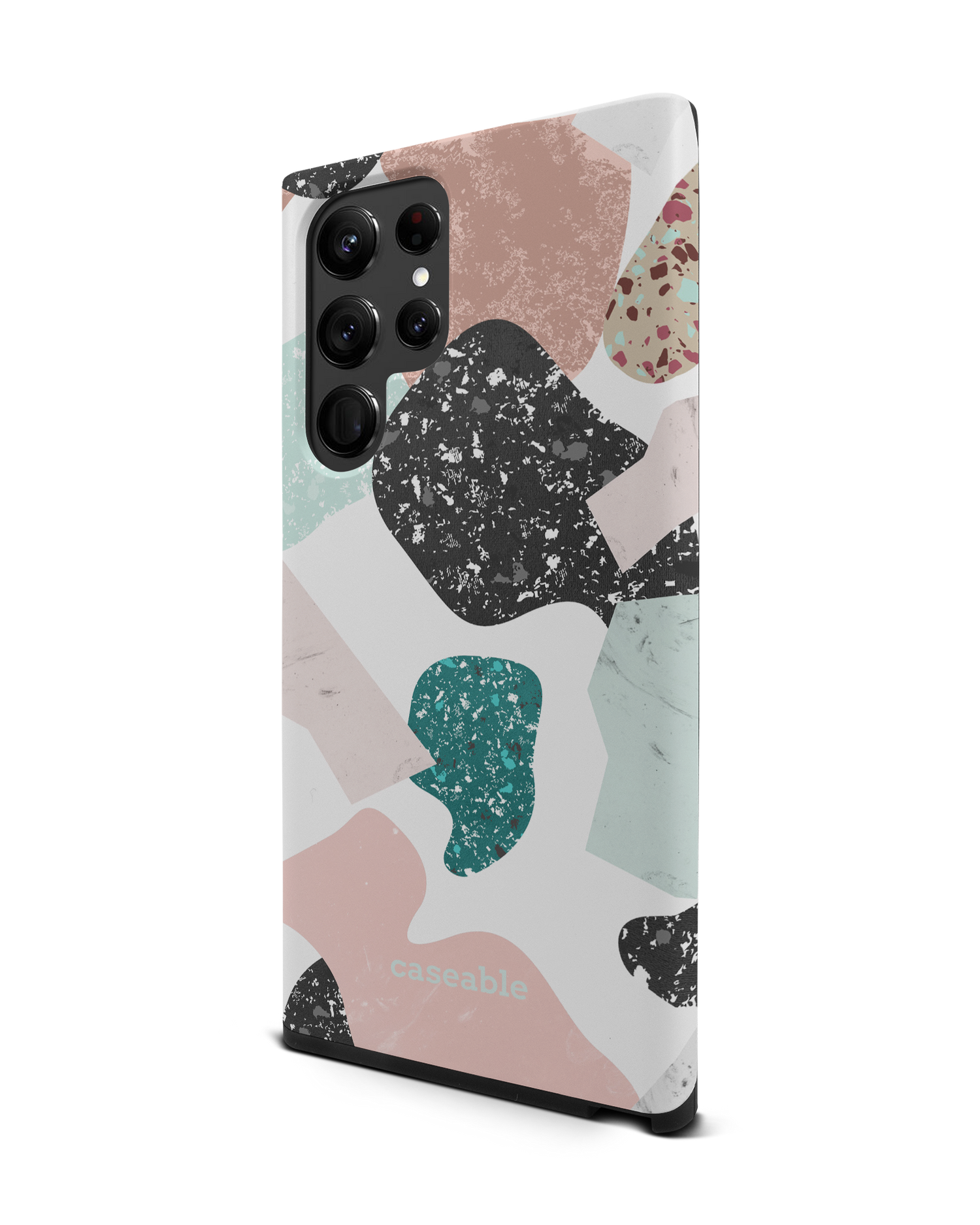 Scattered Shapes Premium Phone Case Samsung Galaxy S22 Ultra 5G: View from the right side