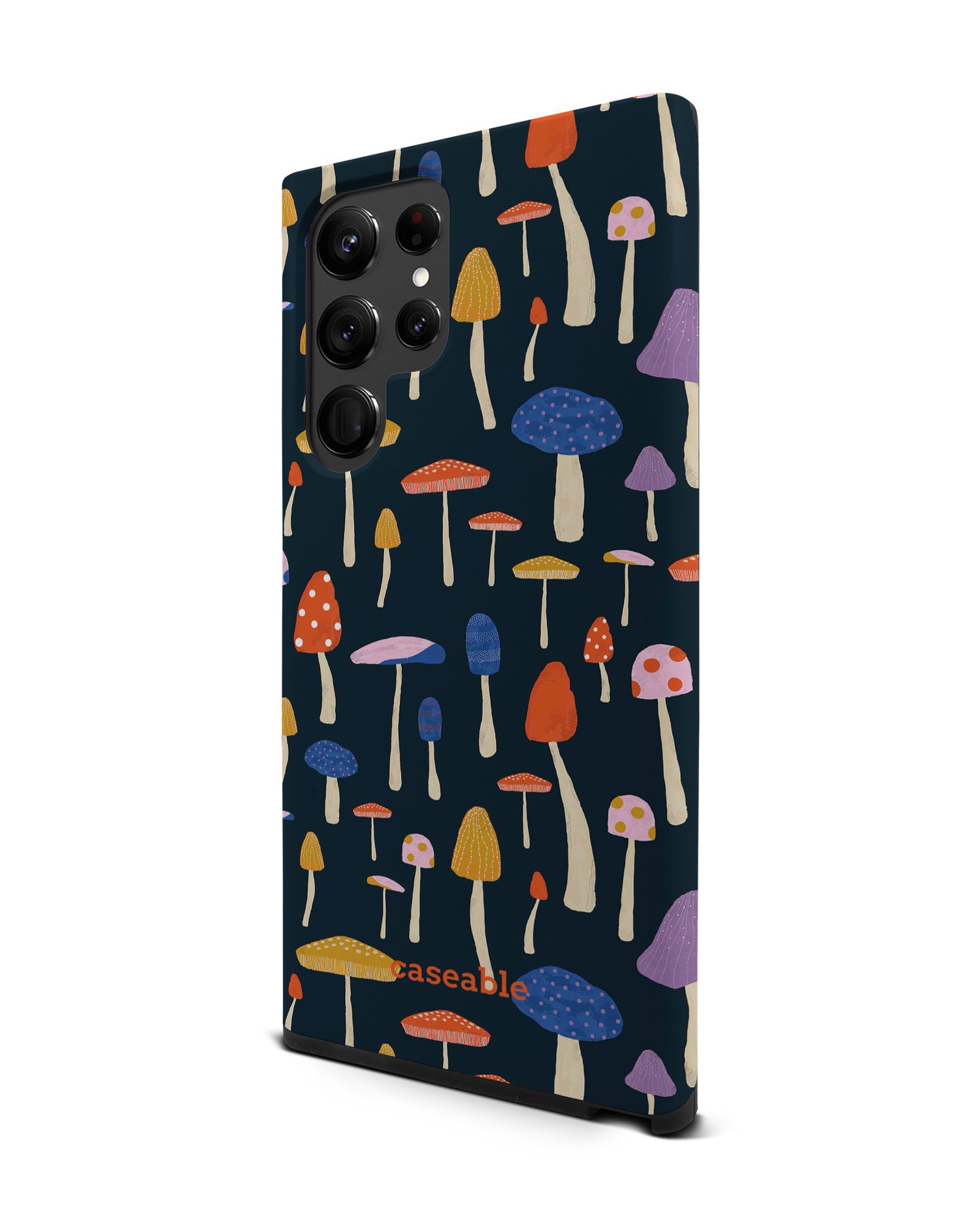 Mushroom Delights Premium Phone Case Samsung Galaxy S22 Ultra 5G: View from the right side