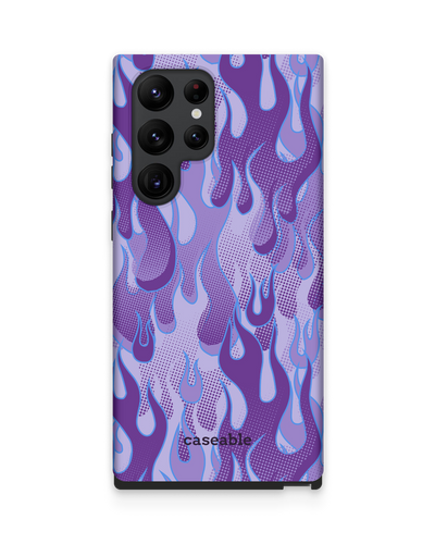 Purple Flames Premium Phone Case Samsung Galaxy S22 Ultra 5G