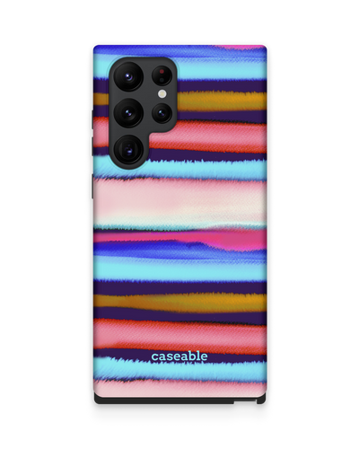 Watercolor Stripes Premium Phone Case Samsung Galaxy S22 Ultra 5G