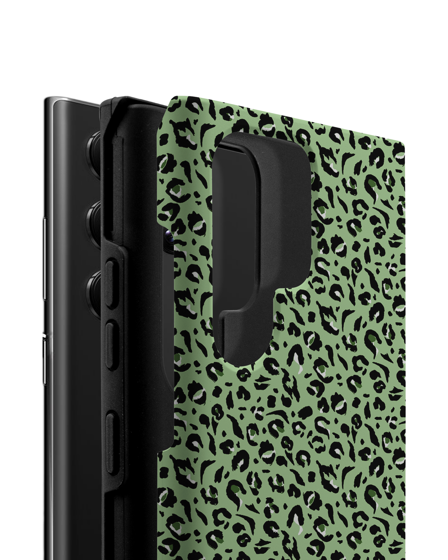 Mint Leopard Premium Phone Case Samsung Galaxy S22 Ultra 5G consisting of 2 parts