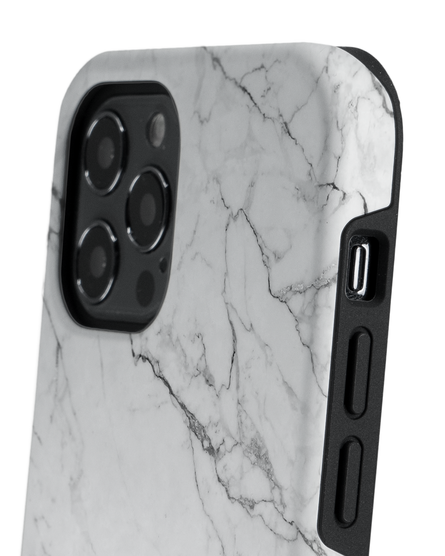 White Marble Premium Phone Case Apple iPhone 12 Pro Max: Detail Shot 2