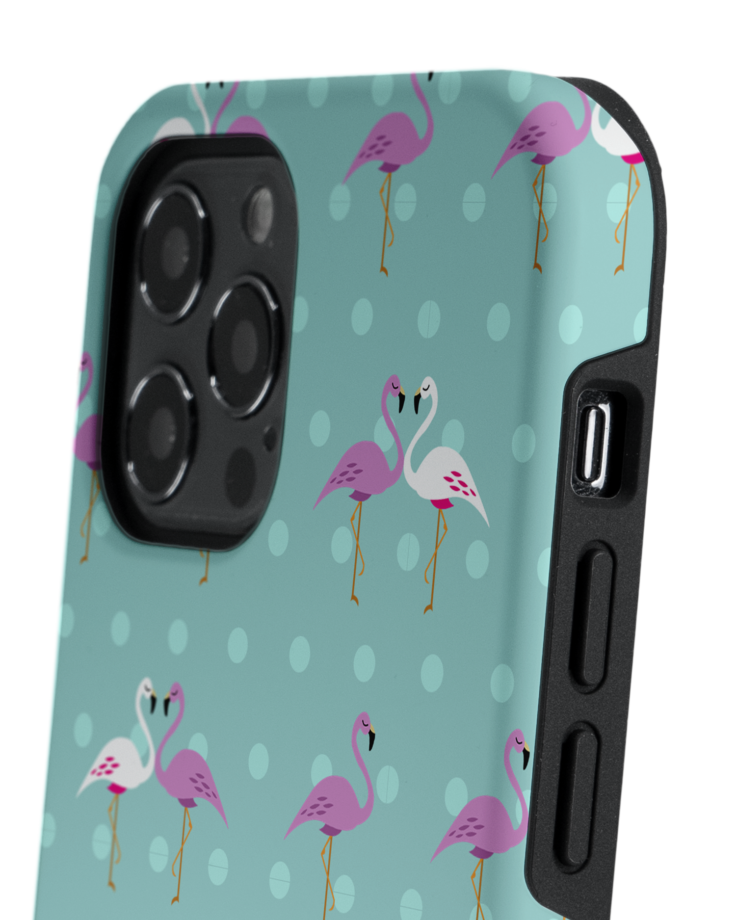 Two Flamingos Premium Phone Case Apple iPhone 12 Pro Max: Detail Shot 2