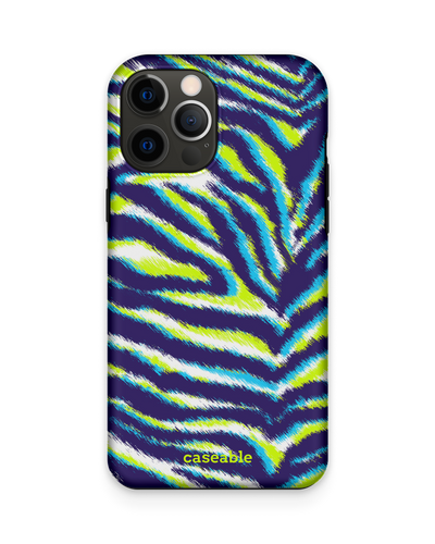 Neon Zebra Premium Phone Case Apple iPhone 12 Pro Max