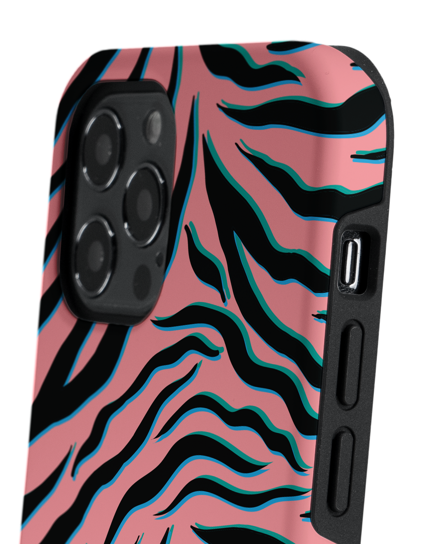 Pink Zebra Premium Phone Case Apple iPhone 12 Pro Max: Detail Shot 2