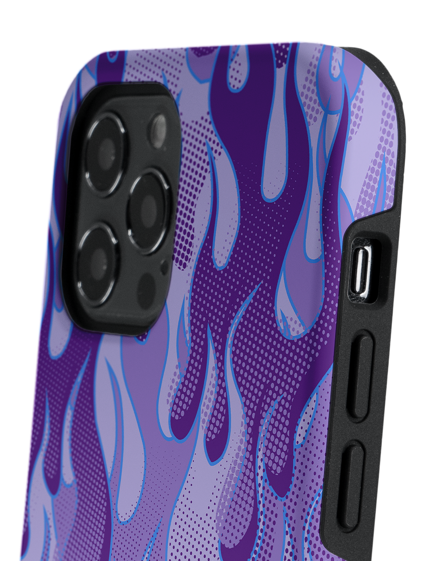 Purple Flames Premium Phone Case Apple iPhone 12 Pro Max: Detail Shot 2