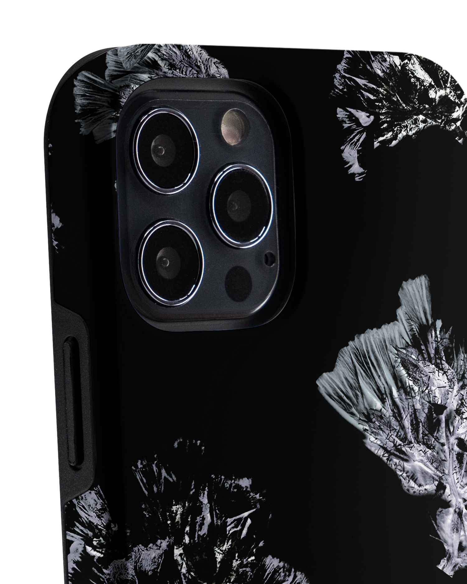 Silver Petals Premium Phone Case Apple iPhone 12 Pro Max: Detail Shot 1