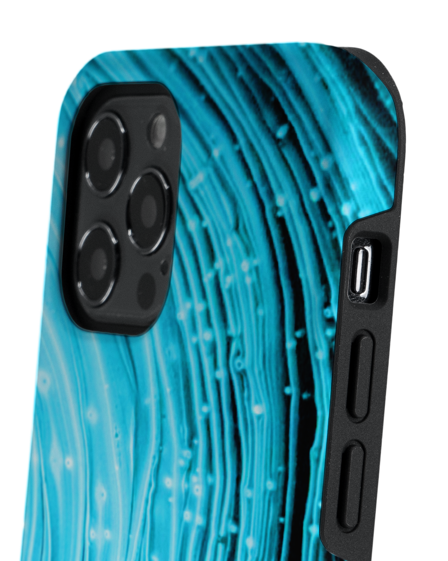 Turquoise Ripples Premium Phone Case Apple iPhone 12 Pro Max: Detail Shot 2