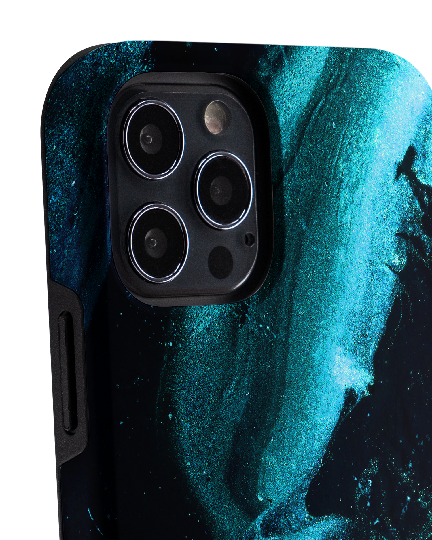 Deep Turquoise Sparkle Premium Phone Case Apple iPhone 12 Pro Max: Detail Shot 1