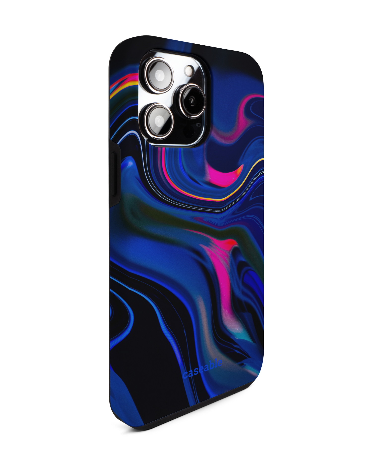 Space Swirl Premium Phone Case for Apple iPhone 14 Pro Max: View from the left side