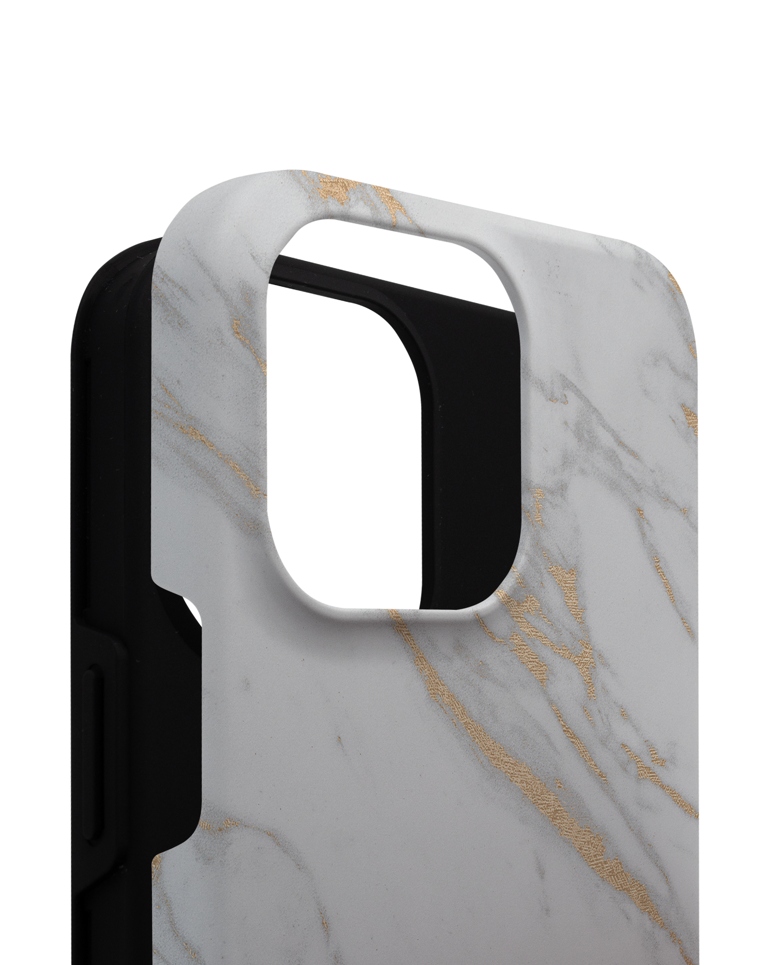 Gold Marble Elegance Premium Phone Case for Apple iPhone 14 Pro Max consisting of 2 parts