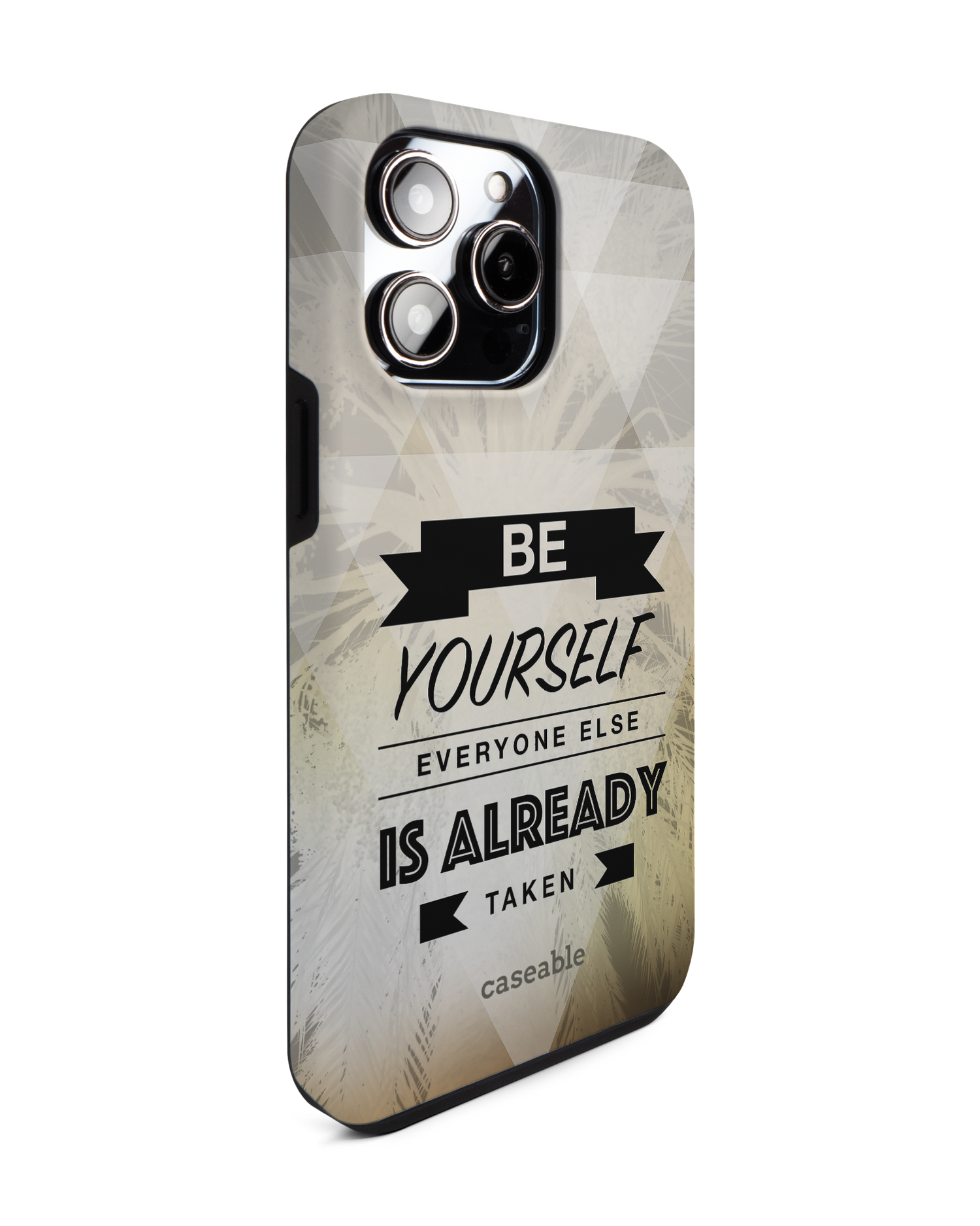 Be Yourself Premium Phone Case for Apple iPhone 14 Pro Max: View from the left side