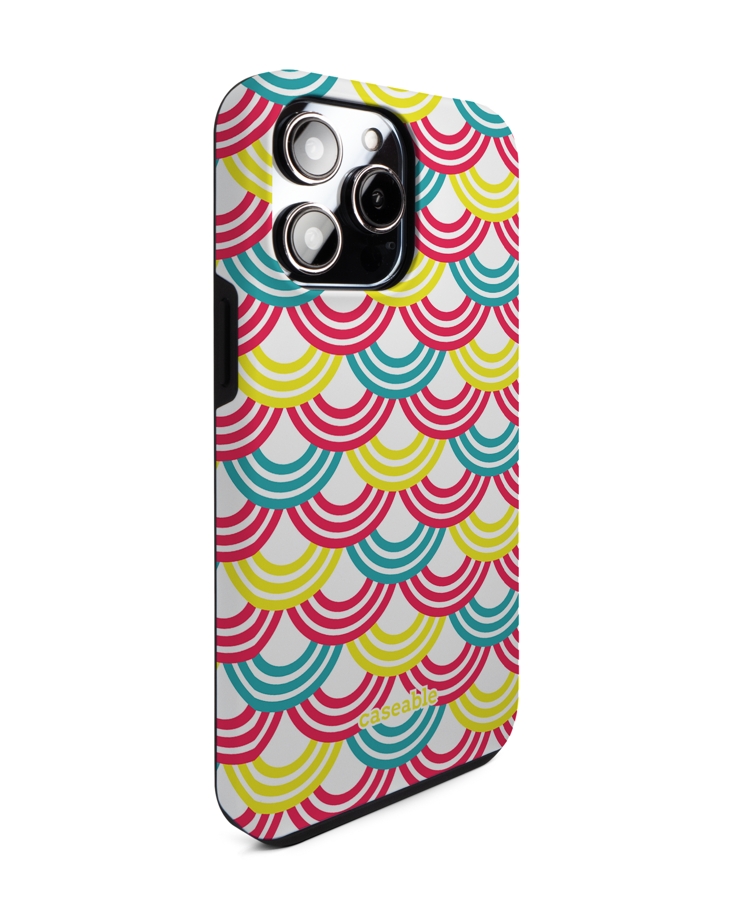Rainbow Premium Phone Case for Apple iPhone 14 Pro Max: View from the left side