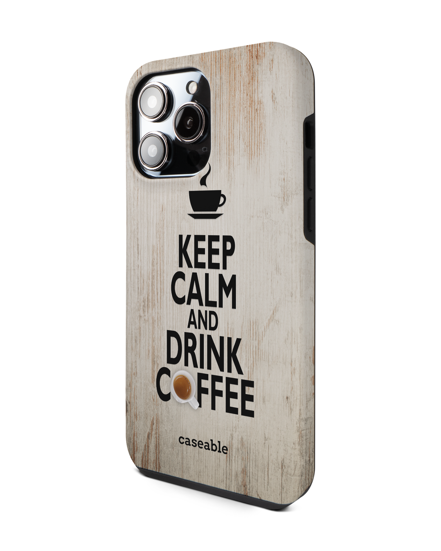 Drink Coffee Premium Phone Case for Apple iPhone 14 Pro Max: View from the right side