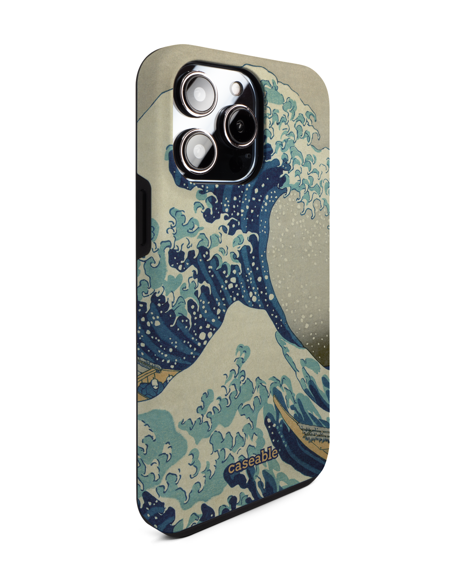 Great Wave Off Kanagawa By Hokusai Premium Phone Case for Apple iPhone 14 Pro Max: View from the left side