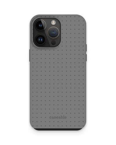 Dot Grid Grey Premium Phone Case for Apple iPhone 15 Pro Max