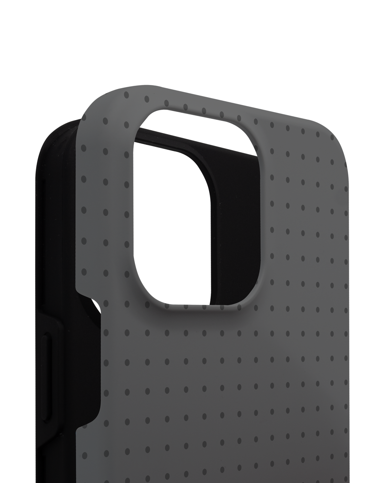 Dot Grid Grey Premium Phone Case for Apple iPhone 14 Pro Max consisting of 2 parts