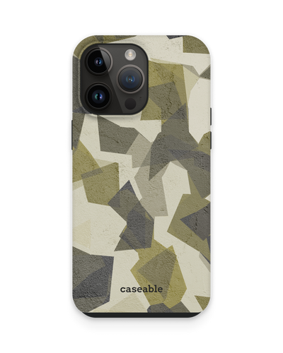 Geometric Camo Green Premium Phone Case for Apple iPhone 14 Pro Max