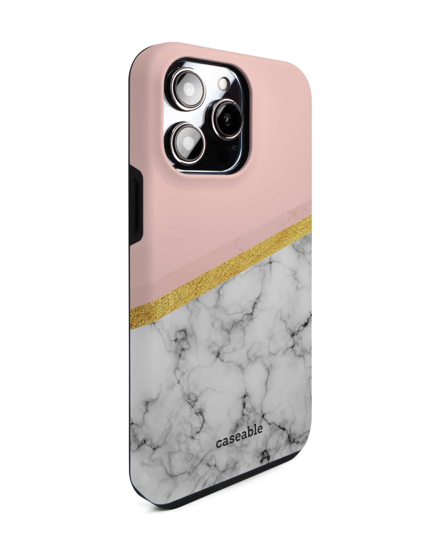 Marble Slice Premium Phone Case for Apple iPhone 14 Pro Max: View from the left side